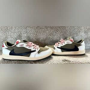 Travis Scott Kids Sneakers in Olive, Pink, and Black